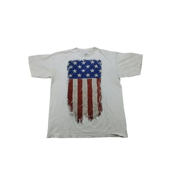 Mens Made in the USA Brand Patriotic T Shirt American Flag Graphic Size M 38/40 - Picture 1 of 10